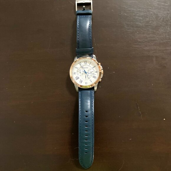 NIB! Fossil FS4930 Grant Chronograph Men’s Wrist Watch w/ Box & Papers FREE SHIP - Picture 4 of 9
